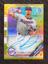 Jhoan Duran 2019 Bowman Chrome 1st Auto Gold Refractor /50 CPA-JDU Phillies