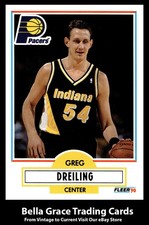 1990-91 Fleer Update Greg Dreiling #U-37 Indiana Pacers Rookie NBA Basketball