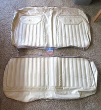 1971 71 Dodge Charger Super Bee Original Front Bench Seat Covers White-nice