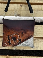 Leather Floral Tooled Handbag Cowgirl Rodeo