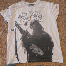 Star Wars The Force Awakens Wookiee White T-Shirt Size Xl Lucas Films LTD 