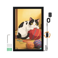 Led Movie Poster Frame with Dimmer, Adjustable Brightness- 18" 24", Aluminu