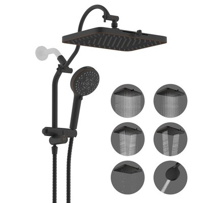 13'' Shower Head with Handheld Spray Combo with Angle Adjustable Extension Arm