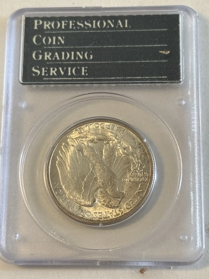 1947-D Walking Liberty Half Dollar PCGS MS64 Rattler Holder Brilliant Luster - Image 4 of 4