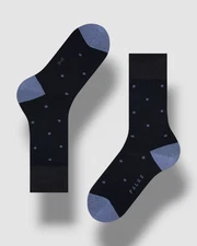 Falke Men's Blue Mercerized 1-Pair Cotton Nylon Dot Dress Socks Size 6.5-9