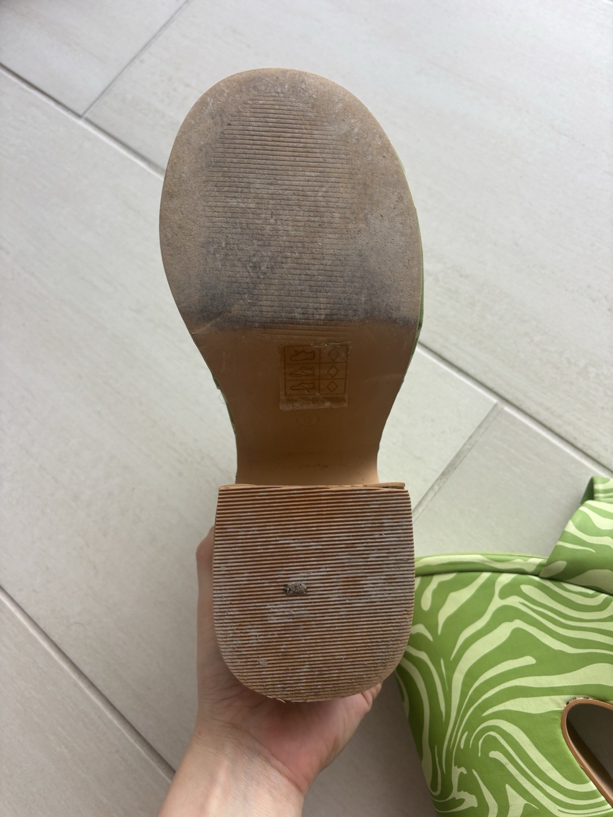 Daisy Street Green Patterned Platform Wedges Wome… - image 3