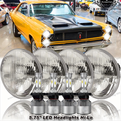 #ad #ad 4PCS 5.75quot; Round LED Headlights Hi Lo for Mercury Cougar 1967 76 Monterey Comet $99.42