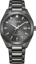 Image of Citizen Mens Watch Eco-Drive Octagonal Grey dial Grey Stainless Steel Bracelet