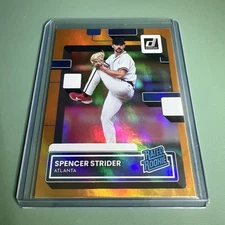 2022 Panini Donruss - Rated Rookie Holo Orange #76 Spencer Strider (RC)