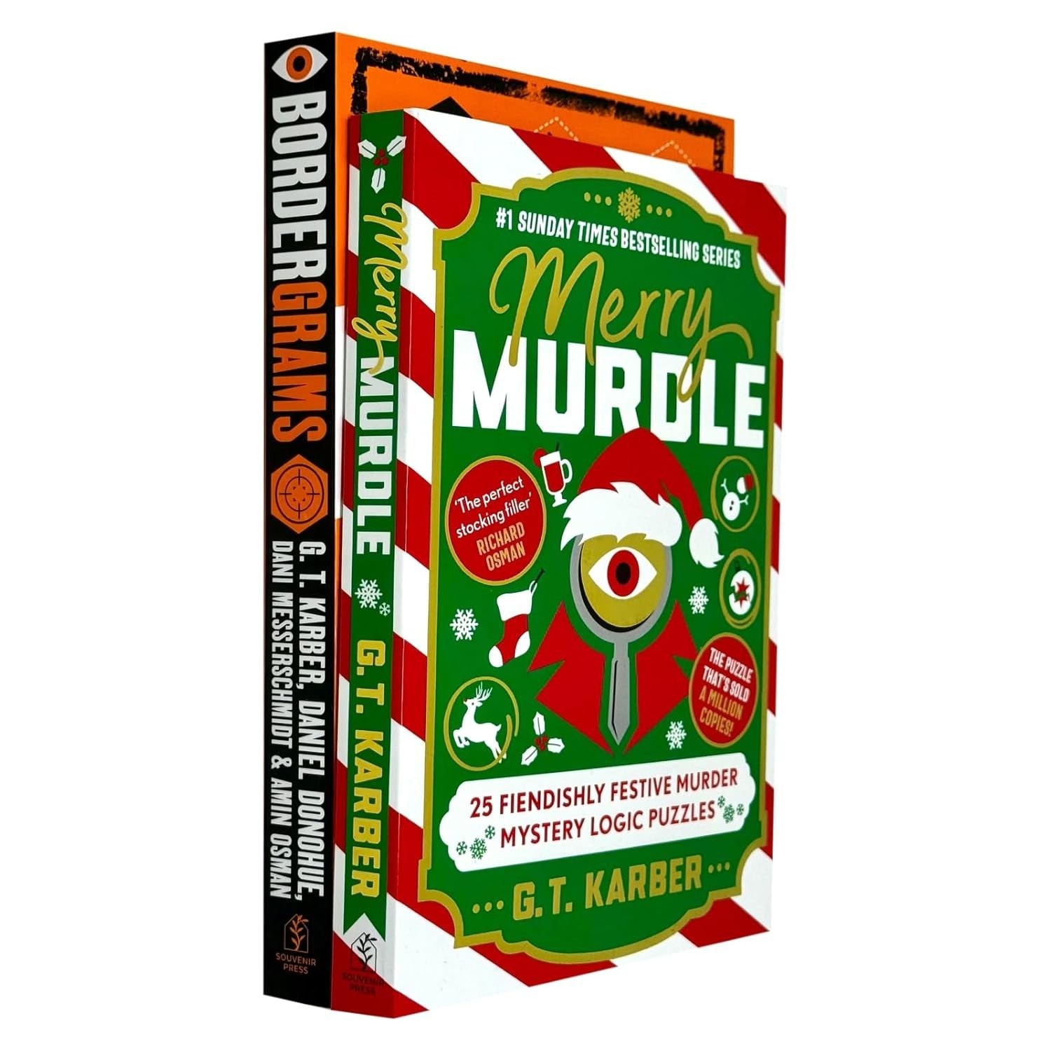 Murdle Puzzle Collection 2 Books Set By G. T. Karber Bordergrams ,Merry Murdle