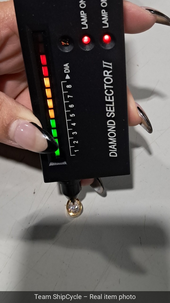 without packaging Moissanite Bezel Set Wedding Pe… - image 7