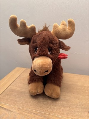 Großer Buildabear CDW brauner flauschiger Elch Elch Rentier superweiches Plüschtier 13 Zoll
