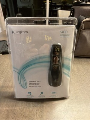 Logitech R400 Wireless Presenter Laser Pointer 50 Foot Range.   SEAL BOX