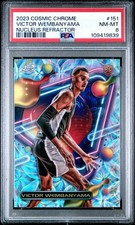 2023 COSMIC CHROME VICTOR WEMBANYAMA NUCLEUS REFRACTOR #151 SPURS PSA 