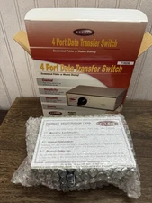 Belkin 4 Port Data Transfer Switch (F1B028E) External Switch Brand New