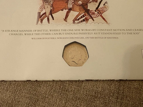 Battle of Hastings 2016 50p Fifty Pence Stamp Coin Cover 2016 Royal Mint - Picture 6 of 6