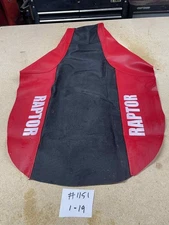 Yamaha Raptor 350 Seat Cover Red Black Gripper Seat Cover