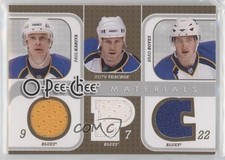 2008 O-Pee-Chee Triple Materials Paul Kariya Keith Tkachuk Brad Boyes HOF 0i5j