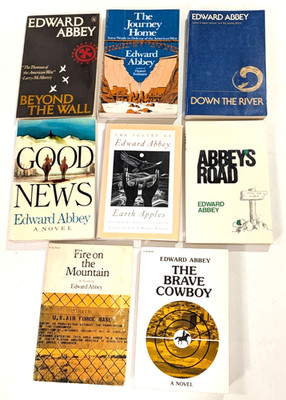 Edward Abbey LOT 8 Books Beyond the Wall, Journey Home, Brave Cowboy, Down River
