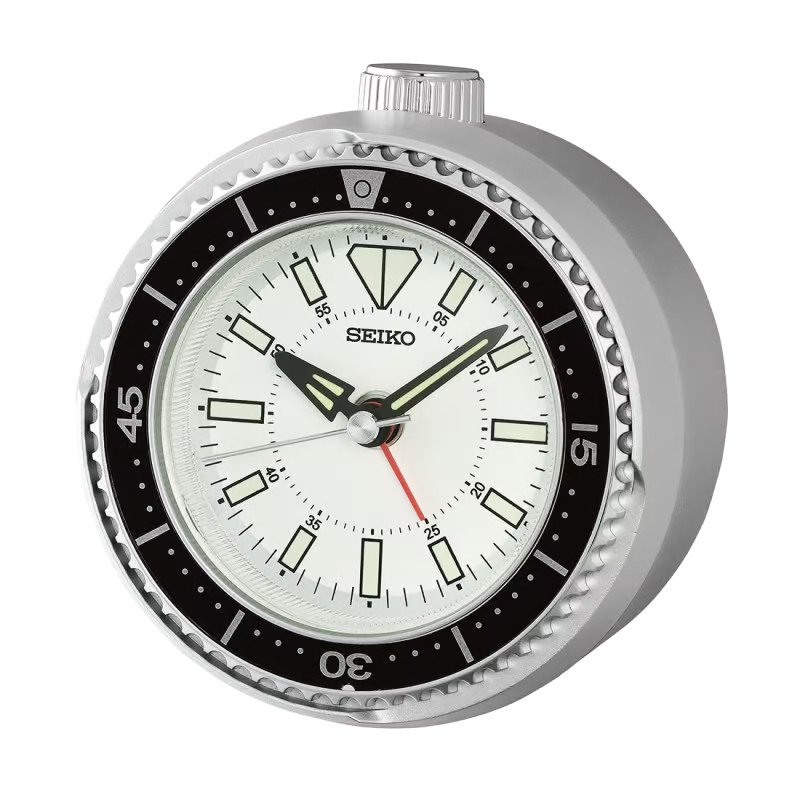*BRAND NEW* Seiko Heritage Design White Dial Plastic Case Alarm Clock QHE 207 S featured image