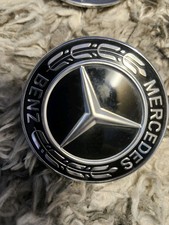 MERCEDES FRONT HOOD BLACK EMBLEM LOGO BADGE SIGN SYMBOL A0008171801 USED A36401