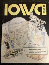 Iowa Basketball 1980 Program Featuring Nevada-Reno After Final 4 Lute Olson￼