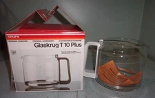 Krups Glaskrug T10 Plus Original Accessory Replacement Glass Coffee Pot NIB