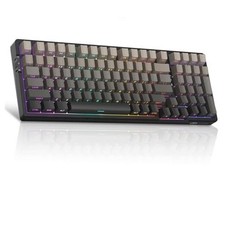 LIGHT100 Wireless Creamy Keyboard, Gasket Structure Black/Blue Whale Switch
