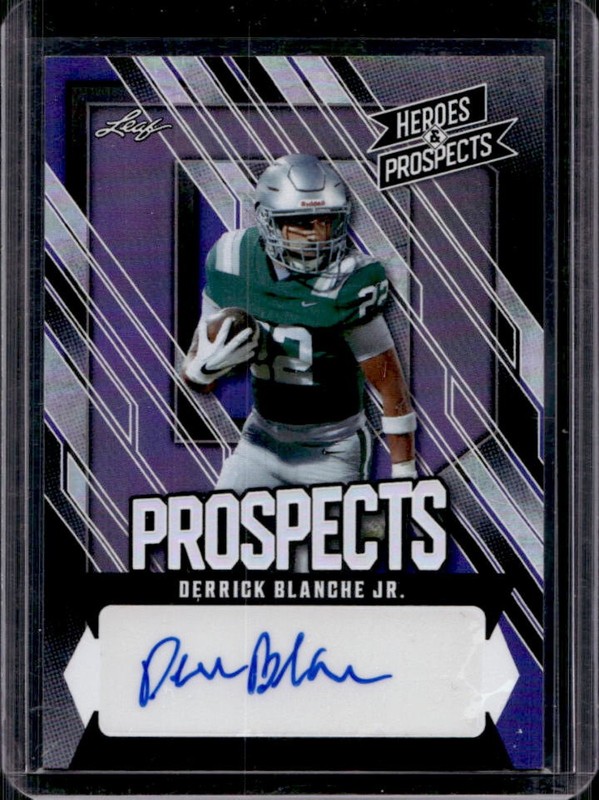 2024 Leaf Heroes & Prospects Derwin Burgess Jr. Auto Autograph Purple #/25