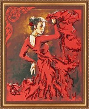 Bead Embroidery Kit "Carmen" Stitching Handmade Beadwork