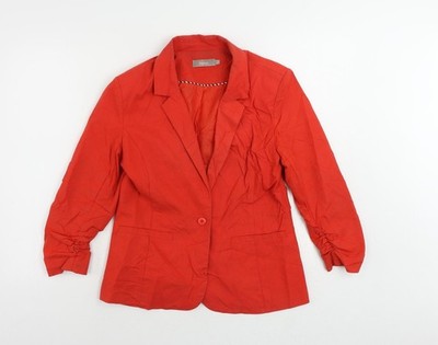 Fransa Damen rotes Sakko Blazer Größe 10 geknöpft