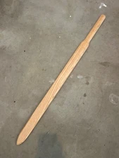 Handmade Wood Medieval Knight Crusader Sword Broadsword Waster Bokken - Ash, 36"
