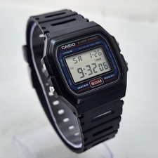 VINTAGE CASIO W-71 ALARM CHRONOGRAPH LITHIUM BLACK ACTION WR 50M MEN'S WATCH