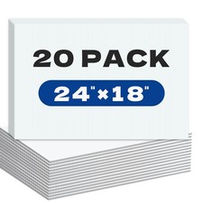 20 Pack Large Blank Yard Signs with 18 x 24",Corrugated Plastic Board for Est...