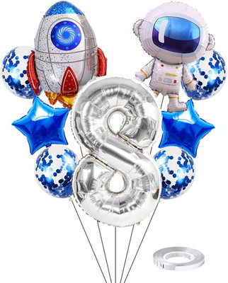 Weltraum Luftballon Set Astronauten Geburtstag Deko 8 jahre Astronauten Raketen 