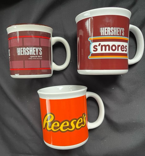 Hersheys Smores Reese's Dark Chocolate Candy Galerie Coffee Mugs Cups Lot Of 3 - Picture 5 of 5