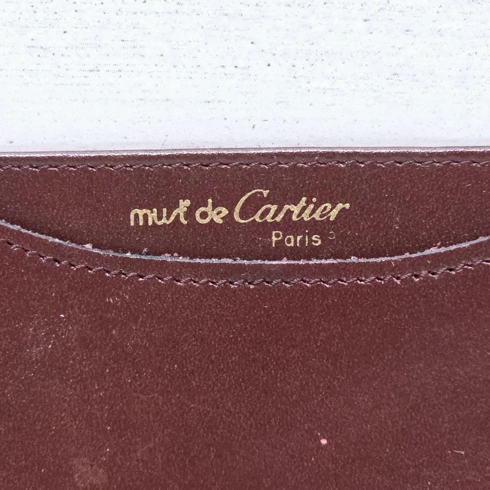 Vintage 1980's CARTIER Paris Must De Leather Business or Credit Card Holder - Image 3 of 4