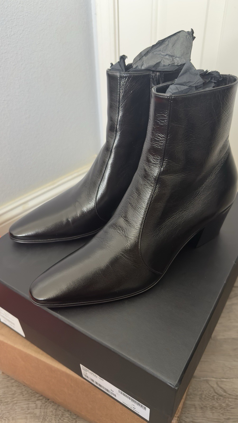 Stivali Saint Laurent Paris Vassili 60 neri taglia 43