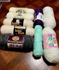 Lot Of 9 Vintage Yarn Of Different Make And Colors For Any Kind Of Craft