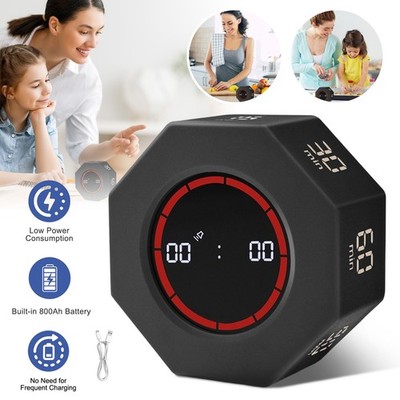 Benutzerfreundliche Gravity Cube Timer leise Countdown Stoppuhr einfache Bedienu