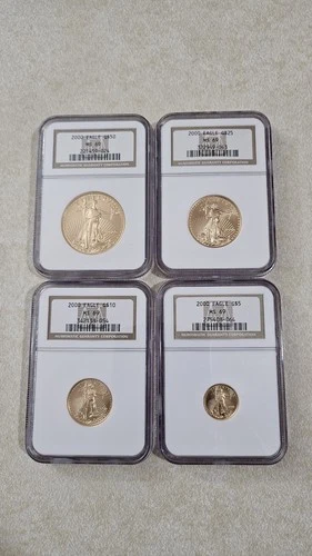 2000 W Gold Eagle 4 Coin Set NGC MS69 Rare Low Pop.
