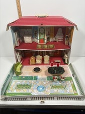 LARGE Vintage Ideal Petite Princess Dollhouse Vinyl Fold-out Case W/ Accessories