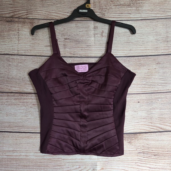 Chutney Mary Camisole ~ Size 14 Women's ~ Maroon Sleeveless Formal Top Singlet