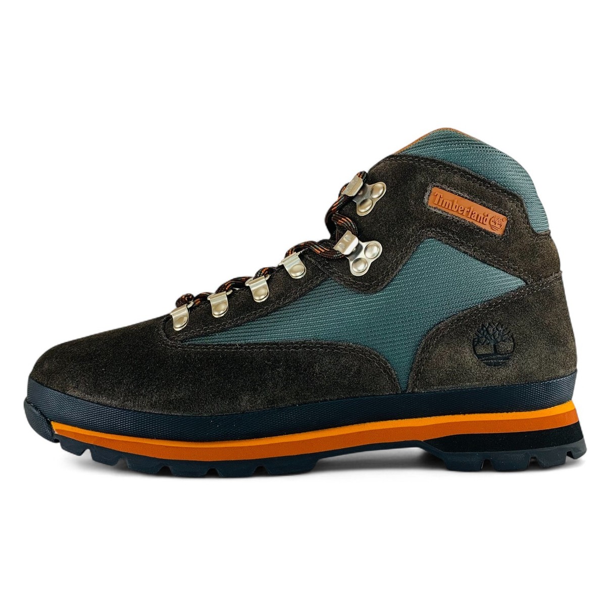 Timberland x AE Euro Hiker Mid Dark Brown Suede Men's Boots Shoes