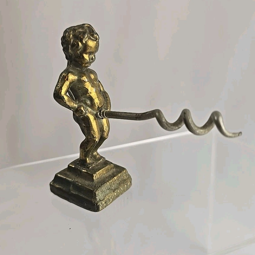 An authentic 1950s Boy of Bruxelles souvenir corkscrew — a piece of postwar European kitsch with real age and provenance.
