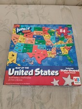 New Milton Bradley map of the United States Jr. puzzles puzzle. Vintage Sealed