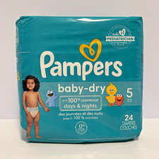 Pampers Baby-Dry Disposable Diapers - Size 5 27 lb - 24ct