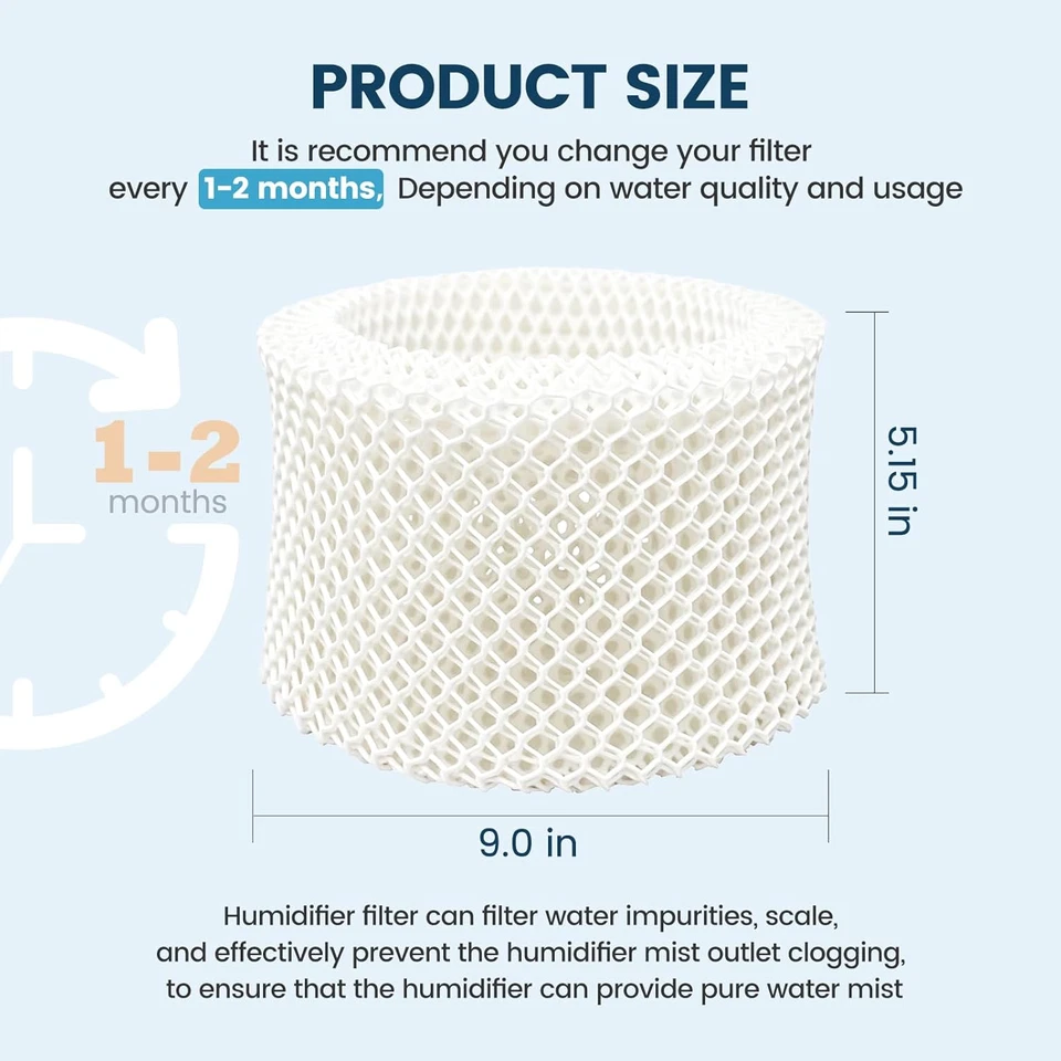 Paquete de 6 filtros absorbentes humidificador HAC-504 para humidificador Honeywell HAC-504 HAC-5 Foto 4 de 4