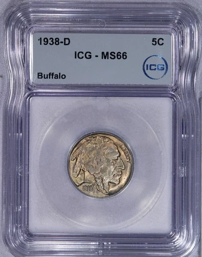 1938-D Buffalo Nickel 5C ICG MS66