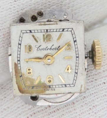 Antique Cortebert Womens Watch Movement 17J Swiss - RUNS! Ladies Cocktail Watch